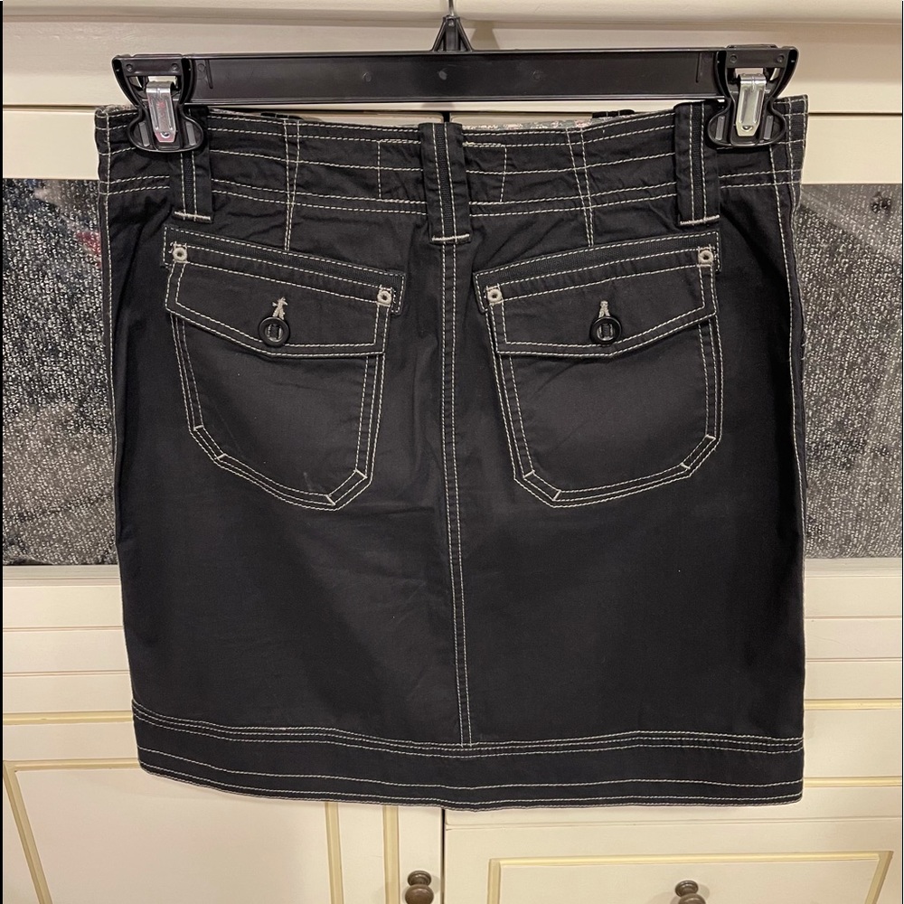 Aventura Black Cotton Mini Skirt